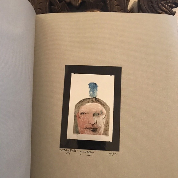 LEONARD BASKIN NATIVE AMERICAN WOLF ROBE ARCHIVE SIGNED ART PAINTING BOOK YALE - Picture 5 of 9